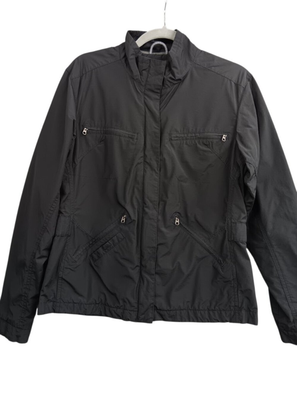 THE NORTH FACE Women's Jacket Black Size L Full Zip Hiking Outdoor Windbreaker